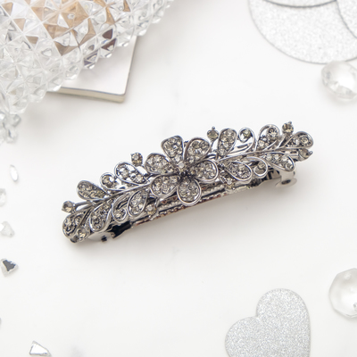 Заколка-автомат для волос "Романс" 8,5 см цветок