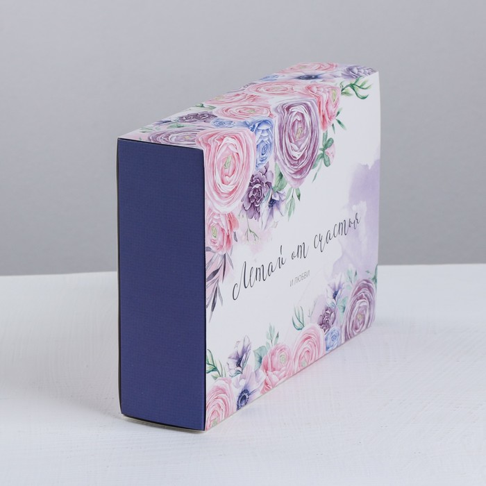 Коробка кондитерская, упаковка «Летай от счастья», 20 х 15 х 5 см - фото 1889325126