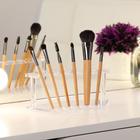 Подставка для кистей, 6 секций, 18 × 7 × 6 см, цвет прозрачный - Фото 2