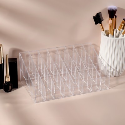 Органайзер для хранения косметики, 40 секций, 20×12×8 см, прозрачный