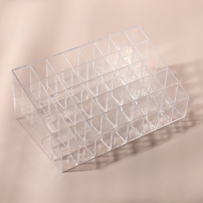Органайзер для хранения косметики, 40 секций, 20×12×8 см, прозрачный