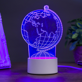Светильник "Глобус" LED RGB от сети 9,5x11x18 см
