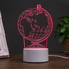 Светильник «Глобус» LED RGB от сети 9.5×11×18 см RISALUX - Фото 2