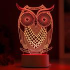 Светильник «Большой филин» LED RGB от сети 9.5×13×22 см RISALUX - Фото 3