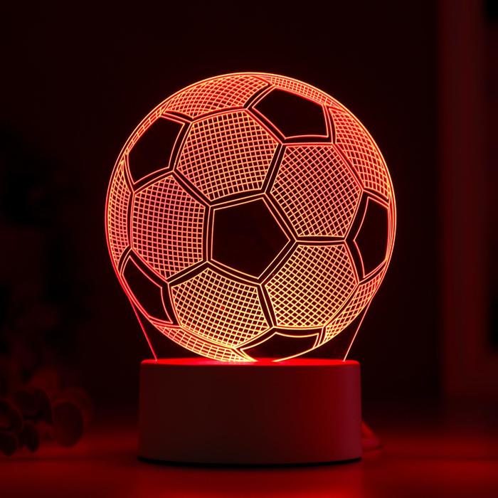 Светильник "Футбольный мяч" LED RGB от сети 9,5x12,5x16 см - фото 1906977393