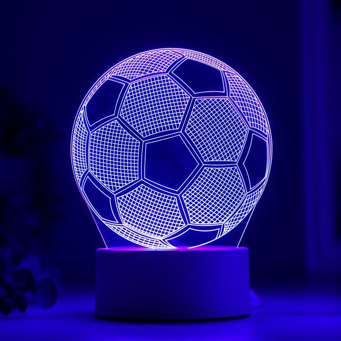 Светильник "Футбольный мяч" LED RGB от сети 9,5x12,5x16 см - фото 1906977394