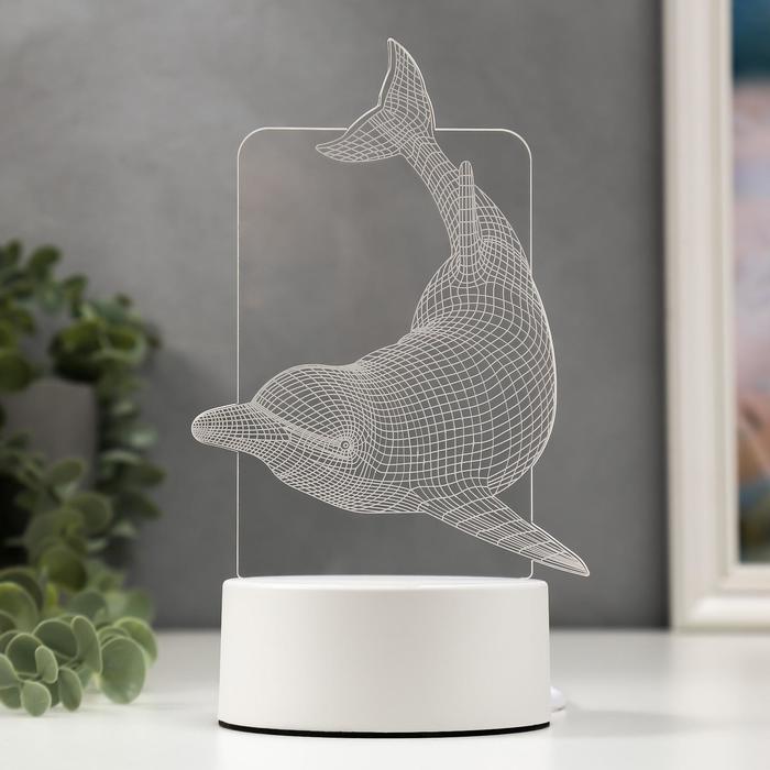 Светильник "Большой дельфин" LED RGB от сети RISALUX - фото 1906977400