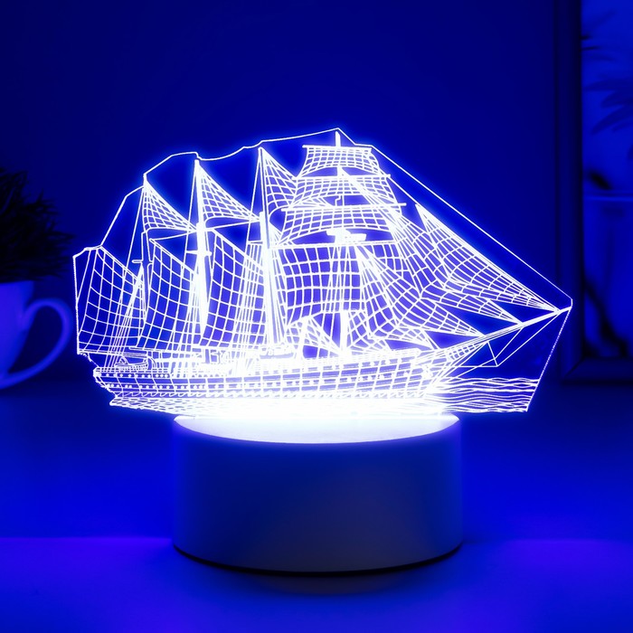 Светильник "Фрегат" LED RGB от сети 9,5х15х16см RISALUX - фото 1883422394