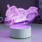 Светильник "Гоночный мотоцикл" LED RGB от сети  9,5х16х14 см RISALUX - фото 8774092