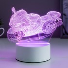 Светильник «Гоночный мотоцикл» LED RGB от сети 9.5×16×14 см RISALUX - фото 318156493