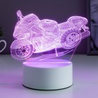 Светильник «Гоночный мотоцикл» LED RGB от сети 9.5×16×14 см RISALUX - Фото 1
