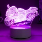 Светильник «Гоночный мотоцикл» LED RGB от сети 9.5×16×14 см RISALUX - Фото 3