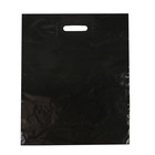 Пакет хозяйственный, с вырубной усиленной ручкой, чёрный, 40 х 50 см, 45 мкм - фото 318156503