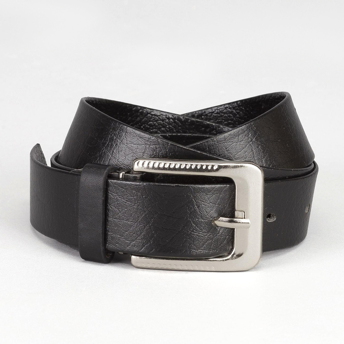 Ремень мужской, ширина 3 см, винт, пряжка металл, цвет чёрный - Фото 1