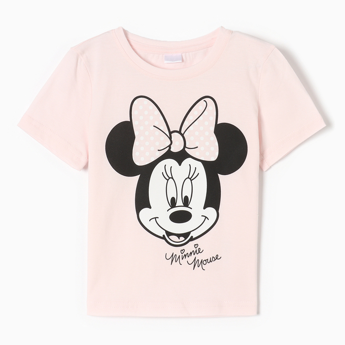 Футболка детская Disney Minnie Mouse, рост 98-104 (30), розовый МИКС