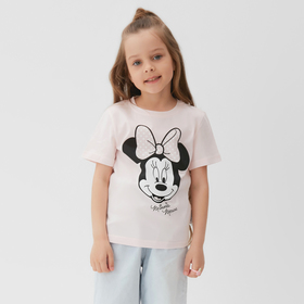 Футболка детская Disney "Minnie Mouse", рост 110-116 (32), розовый МИКС