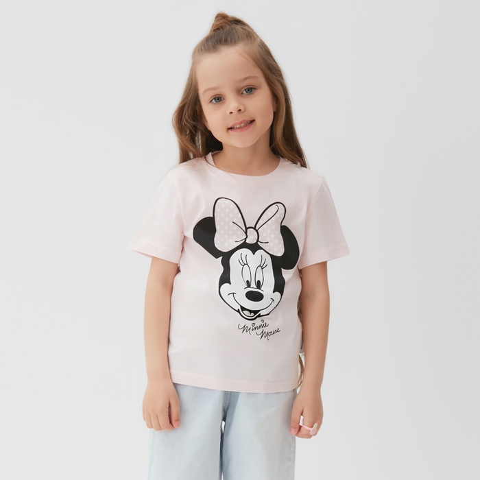 Футболка детская Disney "Minnie Mouse", рост 110-116 (32), розовый МИКС - Фото 1