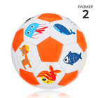 Мяч футбольный детский, ПВХ, машинная сшивка, 32 панели, размер 2, цвета микс - фото 9108203
