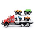 Грузовик инерционный «Перевозчик» с 4 машинами, МИКС - Фото 2