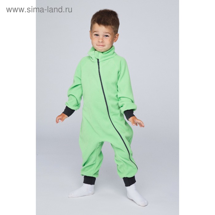 Комбинезон воротник-стойка (поддёва), зеленый, рост 104-110 см - Фото 1