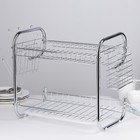 Сушилка для посуды Доляна «Стойка», Р-образная, 40×23,5×34 см, цвет хром - фото 27087498