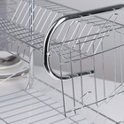 Сушилка для посуды Доляна «Стойка», Р-образная, 40×23,5×34 см, цвет хром - фото 27087499