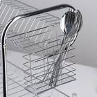 Сушилка для посуды Доляна «Стойка», Р-образная, 40×23,5×34 см, цвет хром - фото 27087501
