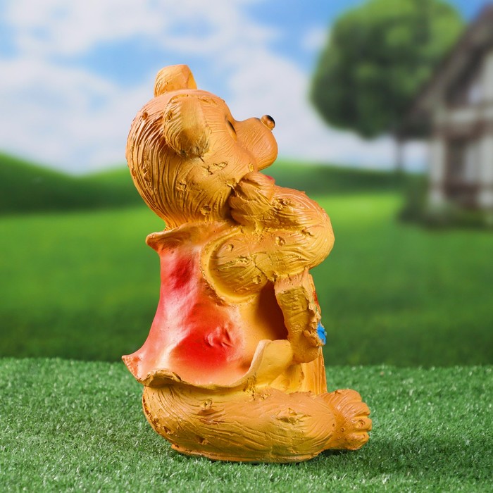 Садовая фигура "Медведь здрасте", светлый, 19×20×25см - фото 1906977718