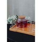 Чайный набор на деревянной подставке «Эко», 7 предметов: чайник стеклянный с ситом 900 мл, кружки 6 шт, 100 мл - Фото 7