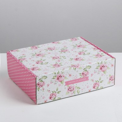 Коробка подарочная складная, упаковка, «Светись от счастья», 27 х 9 х 21 см