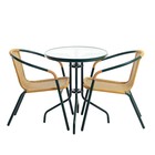 Набор мебели садовой, 1 стол (60*60*72 см) 2 кресла (53*55*71 см) МИКС - Фото 1