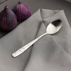 Набор ложек чайных из нержавеющей стали Доляна «Бабл», h=15 см, 6 шт, цвет серебряный - фото 53666626