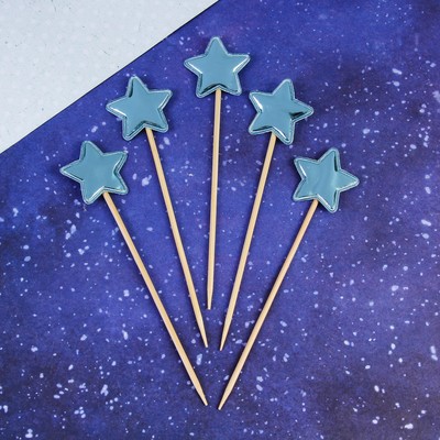 Топпер «Звезда», набор 5 шт., цвет голубой