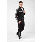 Костюм мужской спорт (толстовка, брюки), цвет чёрный, размер 54 - Фото 1