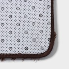 Коврики для ванной и туалета Доляна «Пушистик», 2 шт., 38×49 см, 49×79 см, коричневые - Фото 4