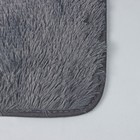 Коврики для ванной и туалета Доляна «Пушистик», 2 шт: 38×40 см, 40×60 см, цвет серый - Фото 3
