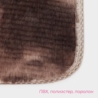 Коврики для ванной и туалета Доляна «Пушистик», 2 шт., 38×40, 40×60 см, коричневые - Фото 2