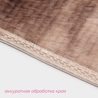 Коврики для ванной и туалета Доляна «Пушистик», 2 шт., 38×40, 40×60 см, коричневые - Фото 3