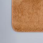 Набор ковриков для ванной и туалета Доляна «Пушистик», 2 шт, 38×40, 40×60 см, цвет светло-коричневый - Фото 3