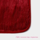 Набор ковриков для ванной и туалета Доляна «Пушистик», 2 шт, 38×40 см, 40×60 см, цвет бордовый - Фото 2