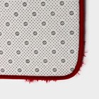 Набор ковриков для ванной и туалета Доляна «Пушистик», 2 шт, 38×40 см, 40×60 см, цвет бордовый - Фото 4