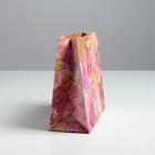 Пакет подарочный горизонтальный крафтовый, упаковка, «Цветочное настроение», MS 23 х 18 х 8 см - Фото 2