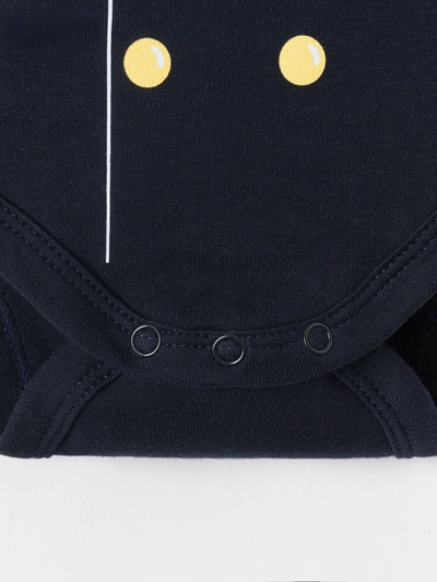 Боди для мальчика «Крошка Я. Капитан», рост 62-68 см, синее