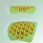 Массажёр для ног, с шипами, 26×18×5 см, зелёный - Фото 3