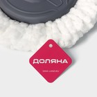 Швабра для мытья пола Доляна, телескопическая стальная ручка 80-115 см, насадка из микрофибры 87×16 см, серая - Фото 5