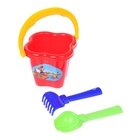 Песочный набор №24: ведро-цветок, совок, грабельки, цвета МИКС - Фото 2