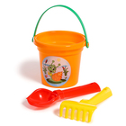 Набор игрушек для песочницы, 3 предмета: ведро 0.53 л, совок, грабельки, МИКС - Фото 5