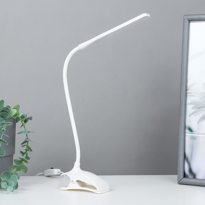 Лампа на прищепке "Змейка" 1Вт 14 LED USB белый 9х3,5х42 см RISALUX - Фото 1