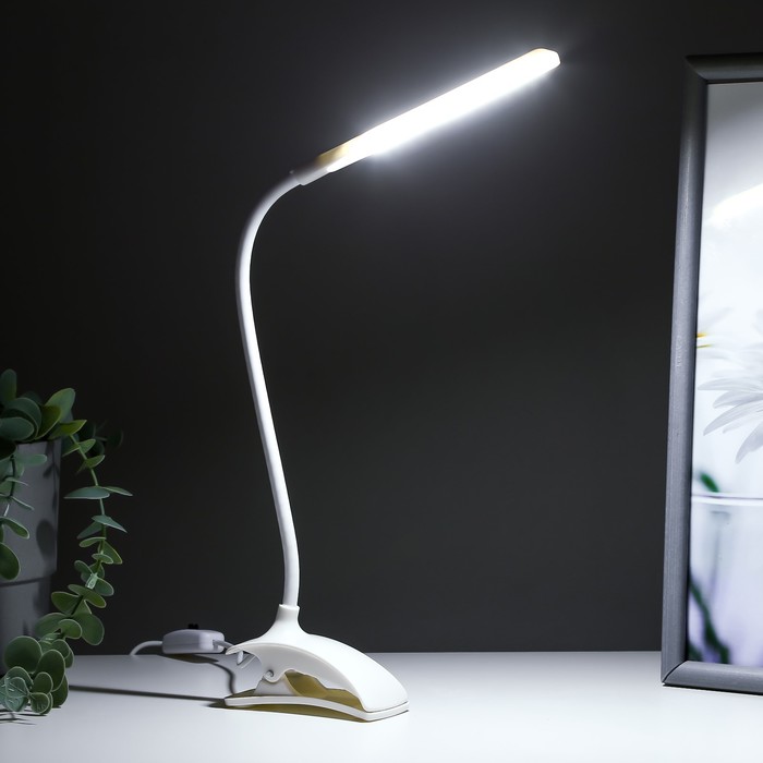 Лампа на прищепке "Змейка" 1Вт 14 LED USB белый 9х3,5х42 см RISALUX - фото 1906978020