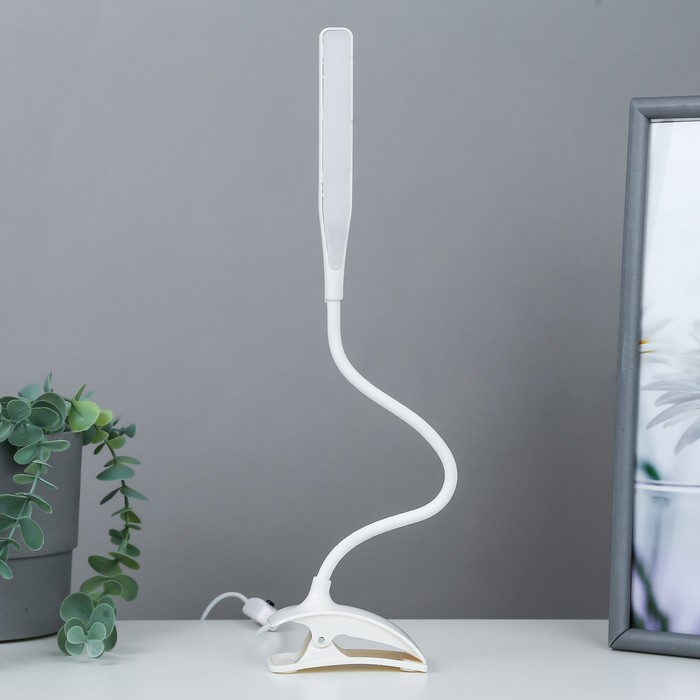 Лампа на прищепке "Змейка" 1Вт 14 LED USB белый 9х3,5х42 см RISALUX - фото 1906978021